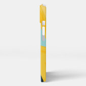 Etui iPhone 13 Vibrant Yellow Blue Abstract (Côté gauche)