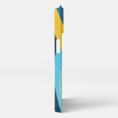 Etui iPhone 13 Vibrant Yellow Blue Abstract (Côté droit)