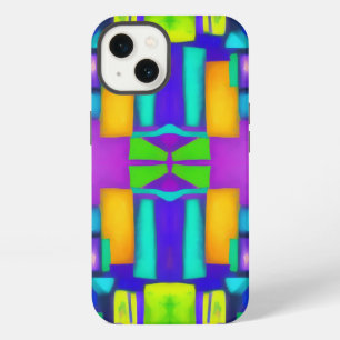 Etui iPhone 13 Vibrations Électriques Rêves Art Abstrait Vintage