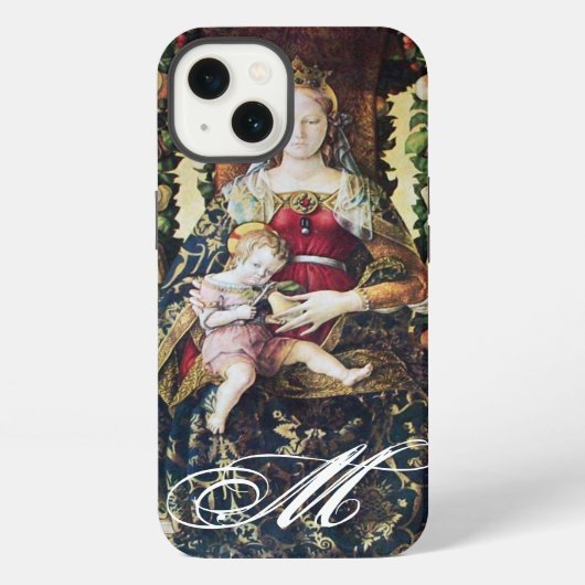 Etui iPhone 13 VIERGE À L'ENFANT Monogramme (Verso)