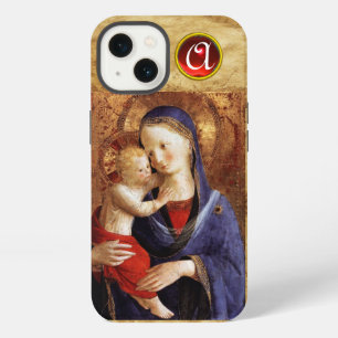 Etui iPhone 13 VIERGE À L'ENFANT Monogramme Rubis Rouge