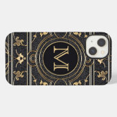 Etui iPhone 13 Vieux Monogramme Or (Verso Horizontal)