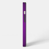 Etui iPhone 13 Vignette Grainée Violet-Noir Tendance (Côté gauche)