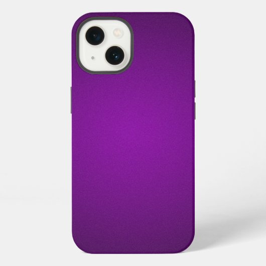 Etui iPhone 13 Vignette Grainée Violet-Noir Tendance (Verso)