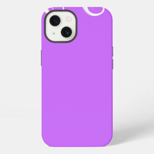 Etui iPhone 13 Violet moderne blanc (Verso)