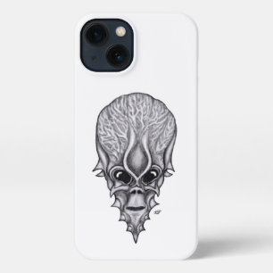 Etui iPhone 13 Visage Alien, Reconstruction faciale du crâne afri