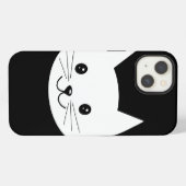 Etui iPhone 13 Visage de chat mignon. (Verso Horizontal)