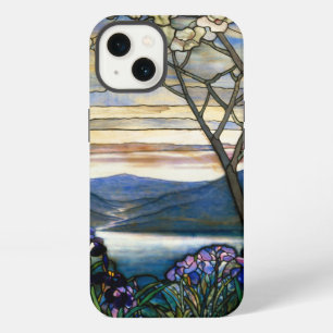 Etui iPhone 13 Vitrail aux Magnolias et Iris