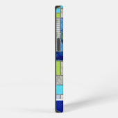 Etui iPhone 13 Vitraux Bleu Vert (Côté droit)