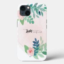 Vivez, Aimez, Riez Boho Floral Aquarelle