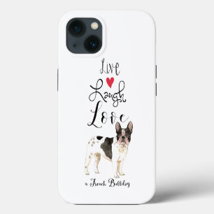Etui iPhone 13 Vivez, Riez, Aimez un Bouledogue Français