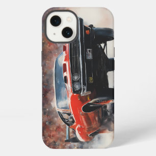 Etui iPhone 13 Voiture de muscle rétro rouge