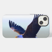 Etui iPhone 13 Voler d'Eagle chauve (Verso Horizontal)