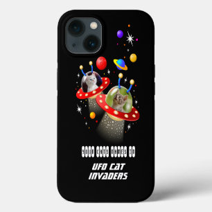 Etui iPhone 13 Vos chats dans un film de science-fiction UFO de v