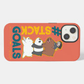 Etui iPhone 13 We Bare Bears et Chloe - #StackGoals (Verso Horizontal)