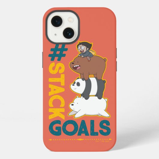Etui iPhone 13 We Bare Bears et Chloe - #StackGoals (Verso)