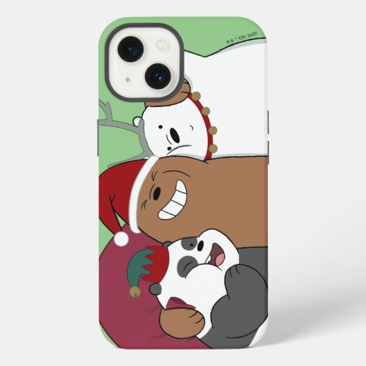 Etui iPhone 13 We Bare Bears - Vœux de saison (Verso)