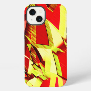 Etui iPhone 13 Yellow streaks on red, drizzled image