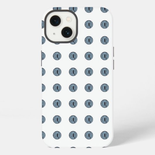 Etui iPhone 13 Yeux à points bleu d'Halloween (Verso)
