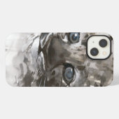 Etui iPhone 13 Yeux Bleus (Verso Horizontal)