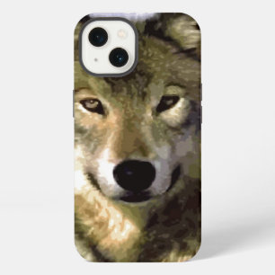 Etui iPhone 13 Yeux de loup sauvage