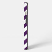 Etui iPhone 13 Zigzag violet et blanc (Côté gauche)