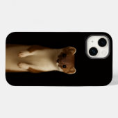 Étui iPhone 14 Black 4 Luxe, Belette Élégante (Verso (horizontal))
