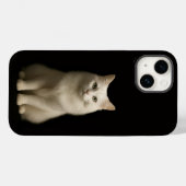 Étui iPhone 14 Black 4 Luxe, Chat Turc Angora (Verso (horizontal))