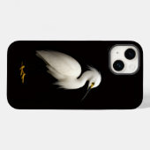 Étui iPhone 14 Case-Mate Black 4 Luxe, Aigrette ne (Verso (horizontal))