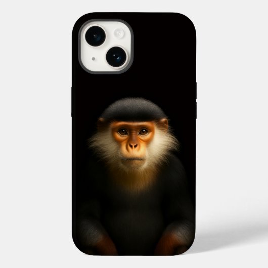 Étui iPhone 14 Case-Mate Black 4 Luxe, Langur Douc (Verso)