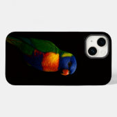 Étui iPhone 14 Case-Mate Black 4 Luxe, perroquet L (Verso (horizontal))