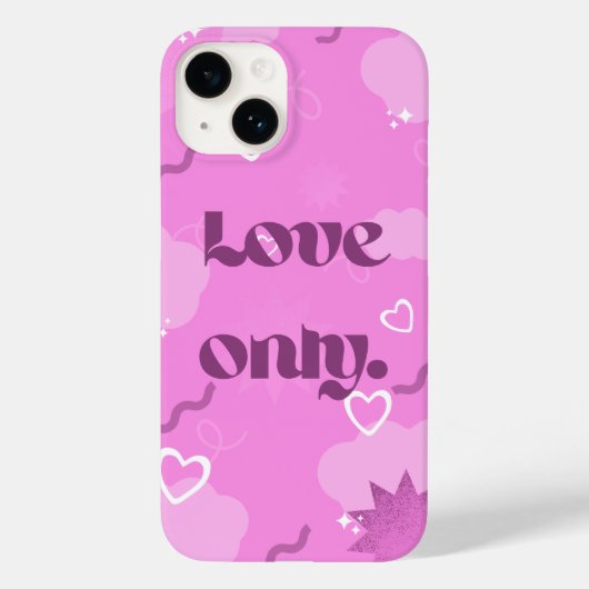 Étui iPhone 14 'Love Only' Y2K Aesthetic (Verso)