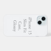 Étui iPhone 15 ajusté, brillant (Verso Horizontal)