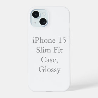 Étui iPhone 15 ajusté, brillant