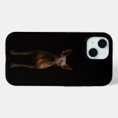 Étui iPhone 15 Black 4 Luxe, Chien Pila Argentin (Verso (horizontal))