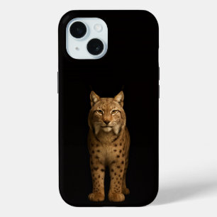 Étui iPhone 15 Black 4 Luxe, Lynx silencieux