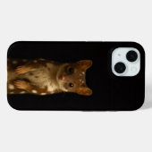 Étui iPhone 15 Black 4 Luxe, Sweet Quoll (Verso (horizontal))