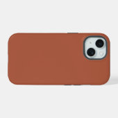 Étui iPhone 15 couleur crayon marron (Verso Horizontal)