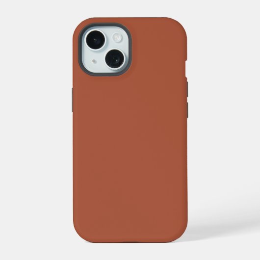 Étui iPhone 15 couleur crayon marron (Verso)