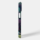Étui iPhone 15 Fleurs et Oiseaux Violet & Orange – (Verso / Droite)