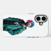 Étui iPhone 15 Graphique Garçon Anime Cyberpunk Mo (Verso (horizontal))