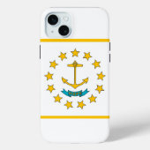 Étui iPhone 15 Plus Case-Mate, drapeau de Rhode Is (Verso)