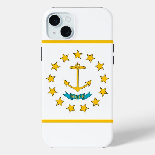 Étui iPhone 15 Plus Case-Mate, drapeau de Rhode Is (Verso)
