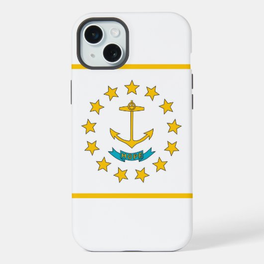 Étui iPhone 15 Plus Case-Mate, drapeau de Rhode Is (Verso)