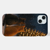 Étui iPhone 15 Plus Couple de Chats de Noël (Verso Horizontal)