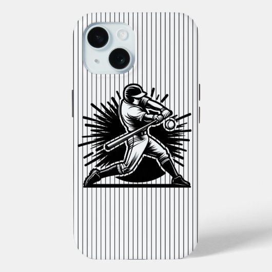 Étui IPhone 15 pour batteur de baseball (Verso)