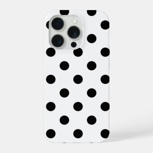 Étui iPhone 15 Pro à pois noirs (Verso)