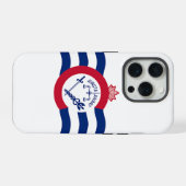 Étui iPhone 15 Pro Case-Mate, drapeau de Cincinnat (Verso Horizontal)