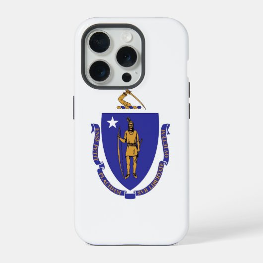 Étui iPhone 15 Pro Case-Mate, drapeau du Massachus (Verso)