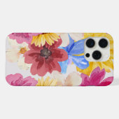 Étui iPhone 15 Pro Fleurs Multi-Couleurs (Verso Horizontal)
